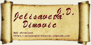 Jelisaveta Dimović vizit kartica